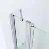 Duschkabine Pendeltür 120x70 cm Duschtür mit Seitenwand 5 Produktbild-Vorschau 4
