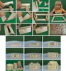 A collage of images showing the assembly process and finished models of a wooden building toy. Anteprima dell’immagine prodotto