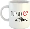 Huuraa Kaffeetasse Juister mit Herz 330ml Weiß Keramik Produktbild-Vorschau 1