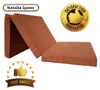 Natalia Spzoo vouwmatras 198x80x10 cm, lichtbruin - 3-delig Productafbeelding-voorbeeld 4