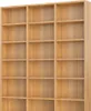 An empty, light brown wooden bookshelf with multiple shelves. Náhled obrázku produktu