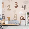 Selbstklebende Folie Fototapete - Numbers Among Snowflakes Produktbild-Vorschau 1