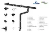 Regenrinnen Komplettset Dachflächen < 100m² PVC in 4 Produktbild-Vorschau 7