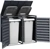 Mülltonnenbox Müllbox Mülltonnenverkleidung 4 Türen Box Produktbild-Vorschau 8