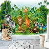 Selbstklebende Folie Fototapete - Jungle Animals 98x70 cm Produktbild-Vorschau 2