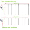 Diagram showing dimensions of LED solar meteor shower lights. Produktbild-Vorschau