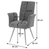 Esszimmer-Set MCW-G55, 2er-Set Stuhl mit Armlehne+Sitzbank Produktbild-Vorschau 12
