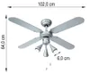Bestron Deckenventilator mit 3 Lampen, große Produktbild-Vorschau 19