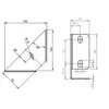 Sada 4 kusů kovových spojek postele 126x126x50 mm černá – Náhled obrázku produktu 2