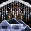 Lichterkette Außen Strom für Balkon LED Eisregen Outdoor Produktbild-Vorschau 6