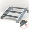 Stahltreppe 3 Stufen bis Höhe 64 cm, Laufbreite : 100 cm Produktbild-Vorschau 2
