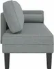 vidaXL Chaiselongue mit Kissen Hellgrau Stoff Produktbild-Vorschau 4