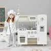 HOMCOM 2-in-1 Kinder Puppenhaus Kinderküche aus Holz mit Produktbild-Vorschau 2