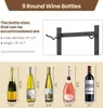 A product image showing a wine rack and various wine bottles with dimensions. Náhled obrázku produktu