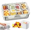 Edelstahl Snackbox mit 8 Fächern und Deckel, Produktbild-Vorschau 1
