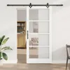 vidaXL Drzwi przesuwne ORKDAL biało-czarne 93 x 211 cm Podgląd zdjęcia produktu 2
