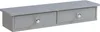 A light gray wall shelf with two drawers and silver knobs, shown against a white background. Podgląd zdjęcia produktu