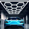 14er-Pack Hexagon LED Deckenleuchte mit Rahmen, 680W LED Produktbild-Vorschau 2