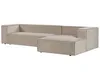 BELIANI Ecksofa Taupe Samt L-förmig 3-Sitzer Sofa mit Produktbild-Vorschau 4