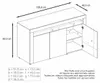 Vladon Sideboard Valencia,  Germany, Kommode mit 3 Türen Produktbild-Vorschau 7