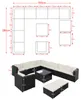 CASARIA® Gartenmöbel Set Polyrattan 11 Personen Wetterfest Produktbild-Vorschau 7