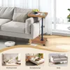 Beistelltisch mit Rollen Höhenverstellbar (45-80cm) Holz Produktbild-Vorschau 3
