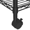 vidaXL Scaffale con 4 ripiani e rotelle 90x35x142 cm Nero Anteprima dell’immagine prodotto 11