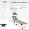 tectake® Aluminium Sonnenliege Lorella gepolstert, klappbar Produktbild-Vorschau 5