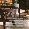 VonHaus Braciere da Giardino in Acciaio Effetto Bronzo con Anteprima dell’immagine prodotto 5