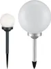 2er Set LED Solarleuchten, Kugel weiß, Erdspieß, D 10/30 cm Produktbild-Vorschau 1