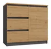 Komoda Malwa 1D3S/BA ANTRACYT ARTISAN Podgląd zdjęcia produktu 5