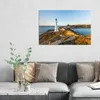 DEQORI Hybrid Leinwand Bild 90x60 cm 'Leuchtturm Idylle' Produktbild-Vorschau 3