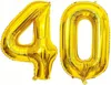 Balony Na 40 Urodziny Złote Foliowe Cyfry Duże 92 Cm Zestaw Podgląd zdjęcia produktu 1