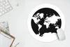 MuchoWow® Mauspad Mousepad Weltkarte - Kreis - Schwarz und Produktbild-Vorschau 5