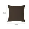Kissenbezug 40x40 cm braun Struktur Leinenoptik Kissenhülle Produktbild-Vorschau 3