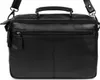 Sac à bandoulière en cuir pour homme, horizontal, noir, Voir les images du produit 3