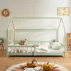 A child's bed in a room with toys and decorations. Produktbild-Vorschau