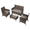 SVITA Rattan Set BROOKLYN in Braun Gartenmöbel Terrasse Produktbild-Vorschau 1