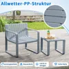 COSTWAY 2-teiliges Gartenmöbel Set, Balkonmöbel Set PP Produktbild-Vorschau 4