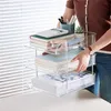 Stapelbare transparente Ablagefächer (3 Ebenen), stapelbare Produktbild-Vorschau 4