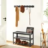 ACAZA Garderobe - 16 Haken - 88 cm - Schwarz - Hängend - Produktbild-Vorschau 3