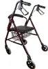 Rollator Skladací Ručné brzdy 4 kolieska Sedadlo a opierka Náhľad obrázku produktu 3