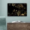 MuchoWow® - Leinwandbilder - Blumen - Schwarz - Gold - Produktbild-Vorschau 4
