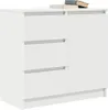 vidaXL Credenza con cassetto Bianco 71x35x65 cm Materiale a Anteprima dell’immagine prodotto 4