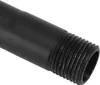 A close-up view of the threaded end of a black metal pipe. Produktbild-Vorschau