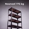IvoQ Regál Čierny - Kovový úložný regál - Skladový regál - Náhľad obrázku produktu 3