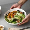 DOWAN 21.6cm Breite Weiße Flache Pasta-Schüsseln Set aus 6 Produktbild-Vorschau 4