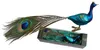 Krebs Glas Lauscha Glasfigur - Pfau mit echter Feder auf Produktbild-Vorschau 1