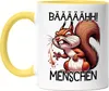 Bäh Menschen Heulendes Eichhörnchen Tasse Gelb - Produktbild-Vorschau 1