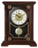 PRIM Retro Lotus Tischuhr Dunkelbraun 24,3 x 30,8 cm Produktbild-Vorschau 1